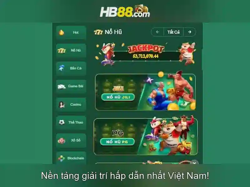 Kho game slot đa dạng